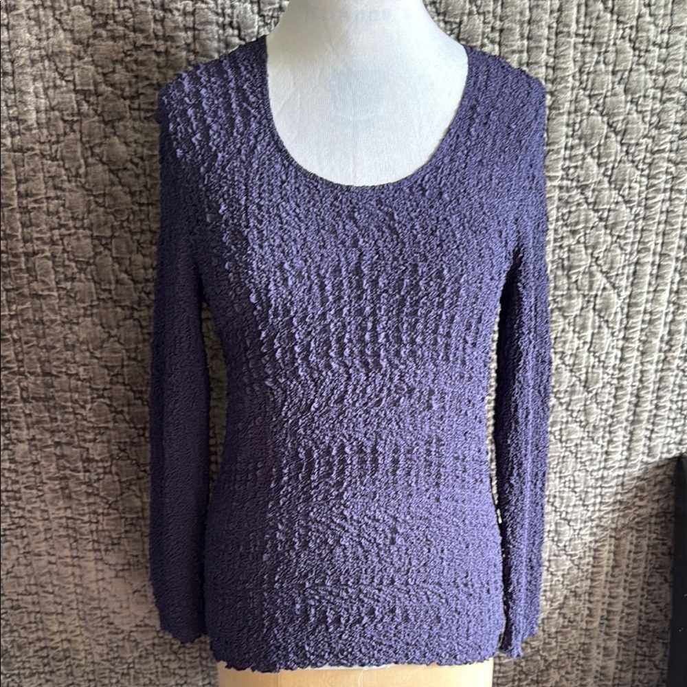 Purple Textured Women's Sweater